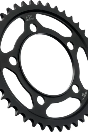 JT Sprockets - REAR STEEL 41T BL, 525 - Sprockets - BLACK ZINC FINISH Gratis Verzending